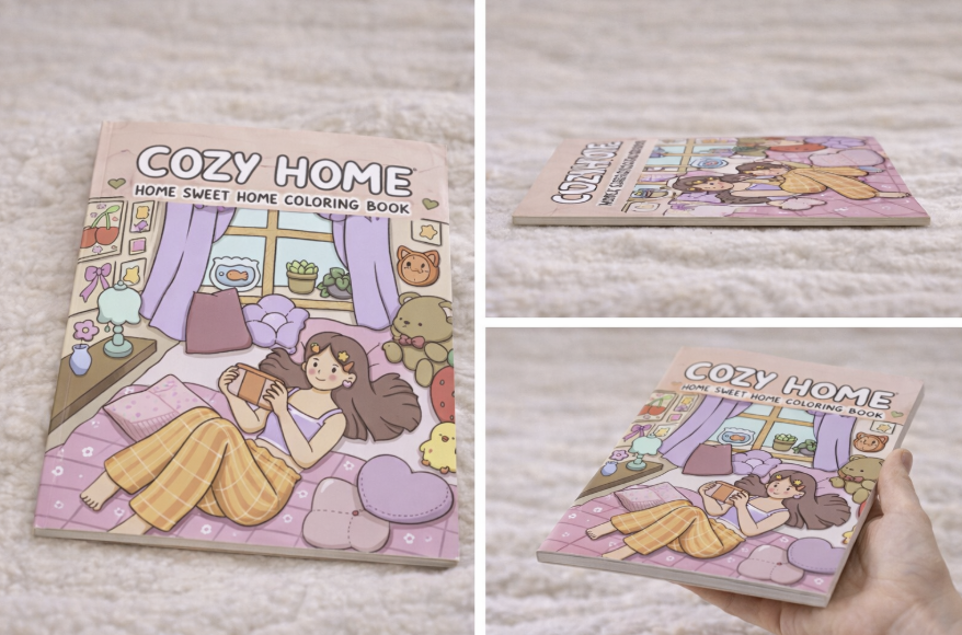 COZY HOME – Livre de coloriage créatif, ambiance chaleureuse et cocooning