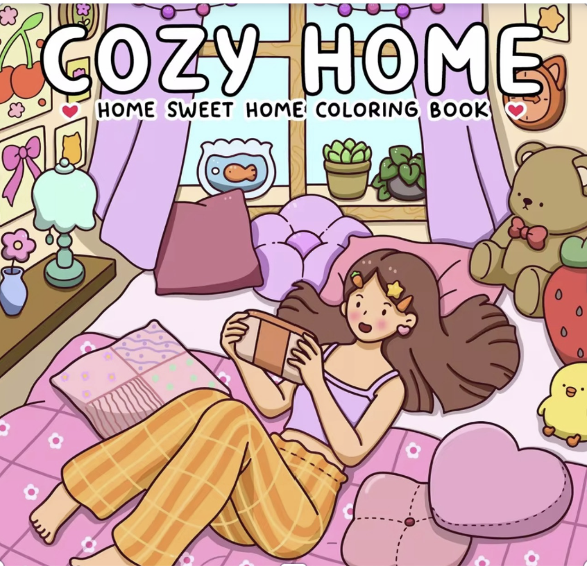 COZY HOME – Livre de coloriage créatif, ambiance chaleureuse et cocooning